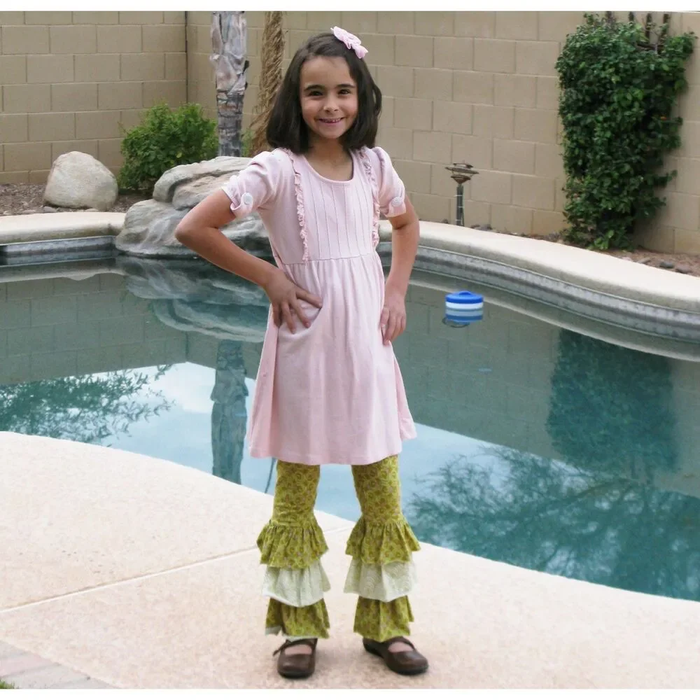 NEW Matilda Jane girls leggings 10 12 yellow Davinci Benny pants Character Count